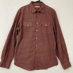 John Varvatos Plaid Cotton Long Sleeve Button Down size Large